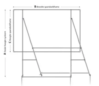 freistehendes 18/1 Banner-Spannrahm
